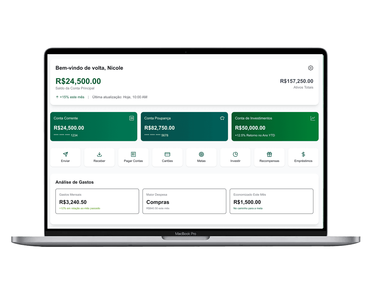 Tela de gestão de despesas