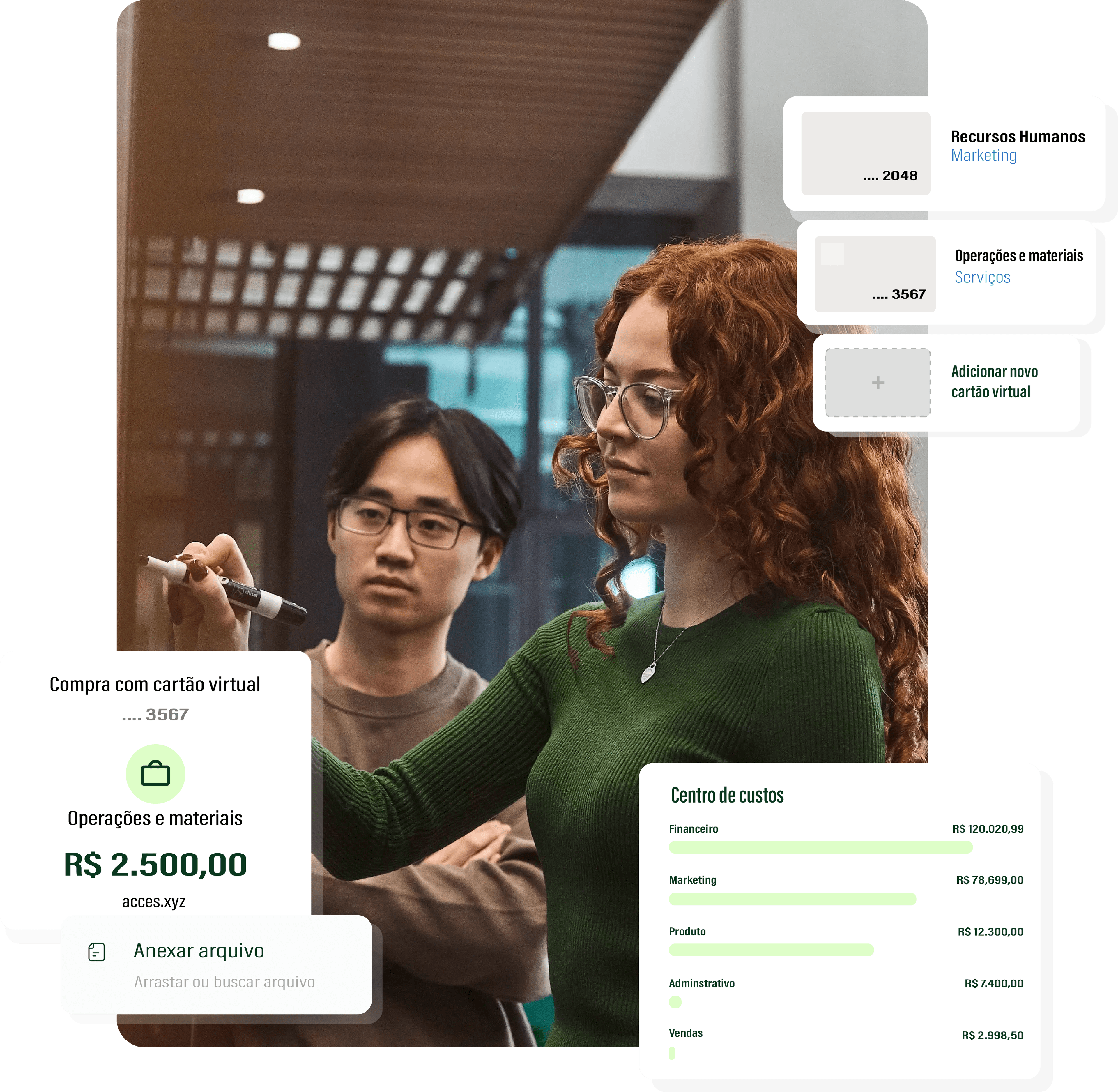 Interface de crédito e cartões Backchannel